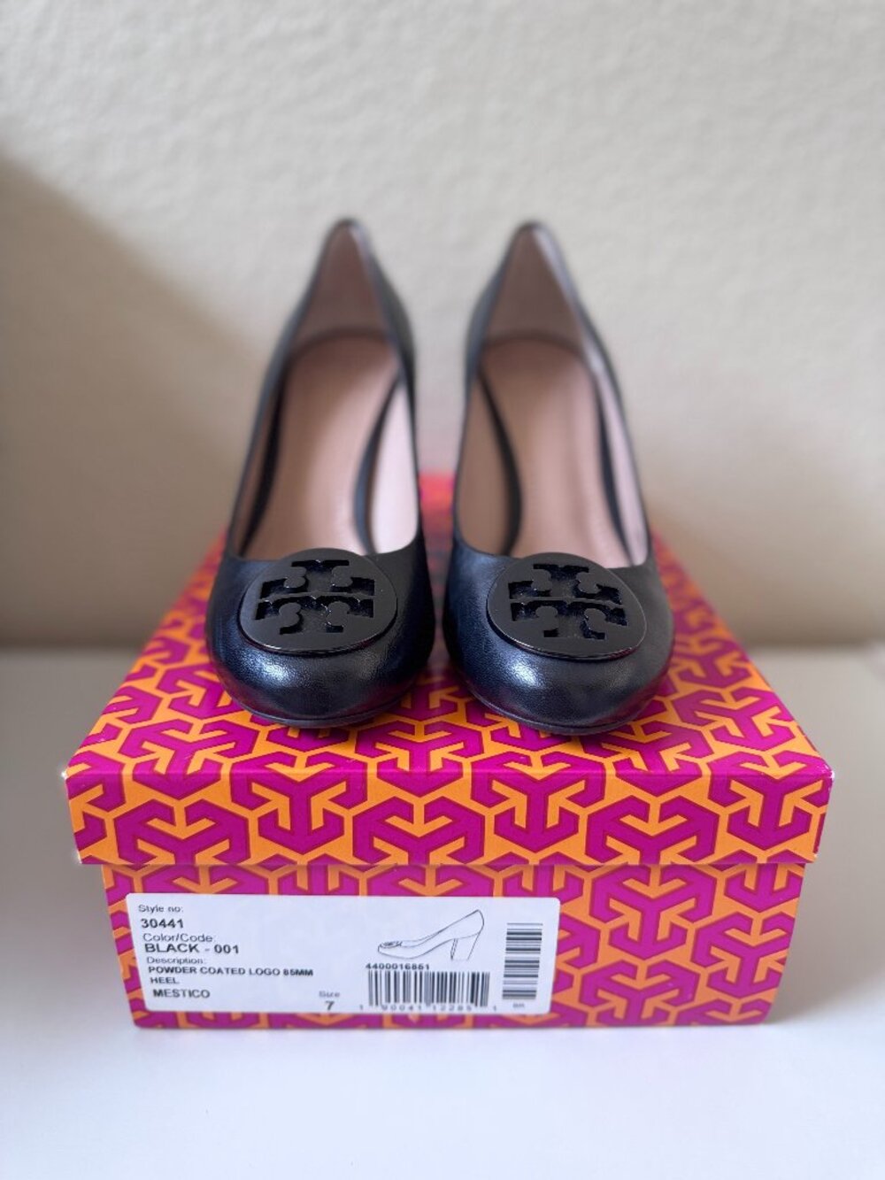 Tory Burch Mestico Heels Women's Size 7 Black 85mm Style 30441